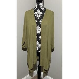 Forever 21 | Olive Green Open Front Kimono  Cardigan | Women’s sz Lg